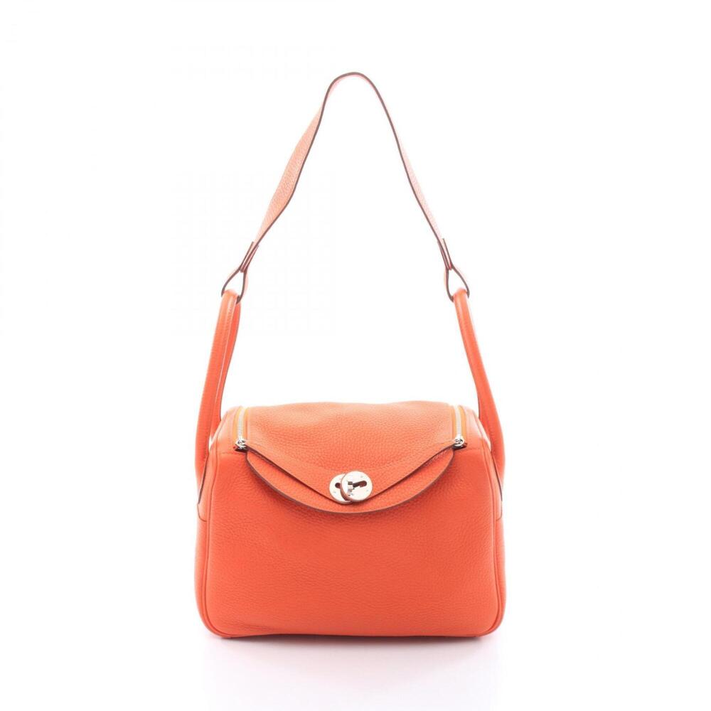 Hermes Lindy 26 Orange Poppy Shoulder Bag/Handbag, Taurillon Clemence Leather...